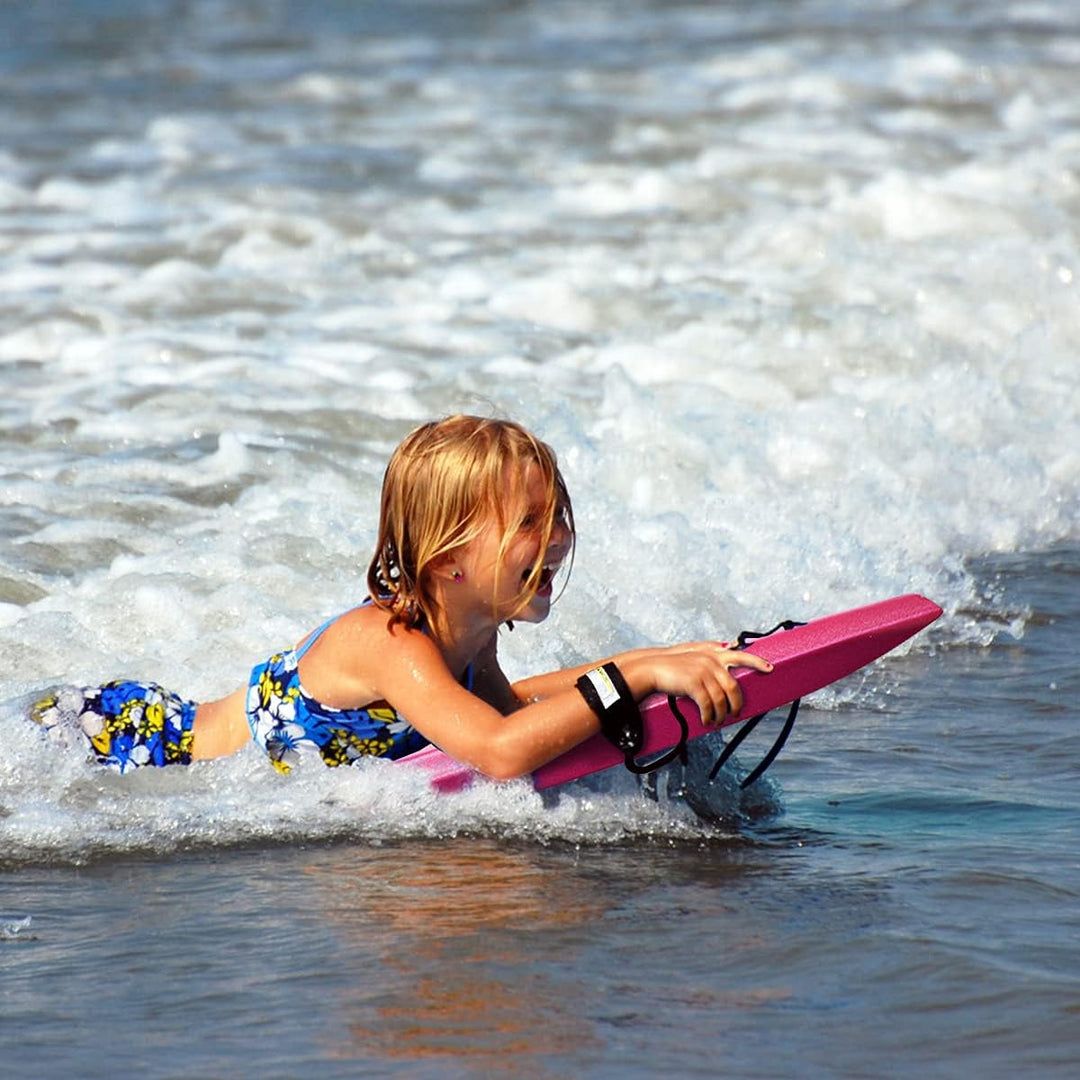 DREAMADE Bodyboard mit 90 cm Sicherheitsleine, bis zu 85kg belastbar, Surfbrett aus XPE &amp; HDPE &amp;EPS,