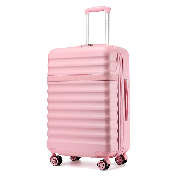 KONO Koffer Trolley Mittelgross Koffer Reisekoffer von ABS+PC Hartschalenkoffer mit 4 Rollen TSA Sch