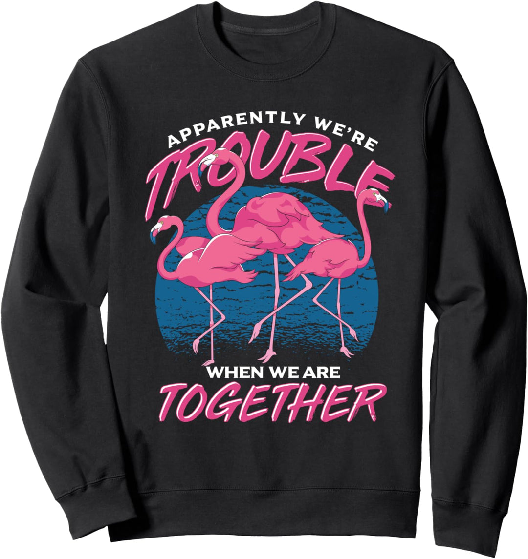 Tropisches Zoo Tier Exotischer Vogel Lustiges Rosa Flamingo Sweatshirt