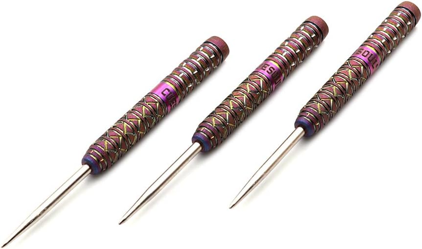 CUESOUL Steel Tip 90% Tungsten Dart Set mit Ölfarbe Finish und ROST Flights 21g ROSA DAMEN-COCKTAIL,