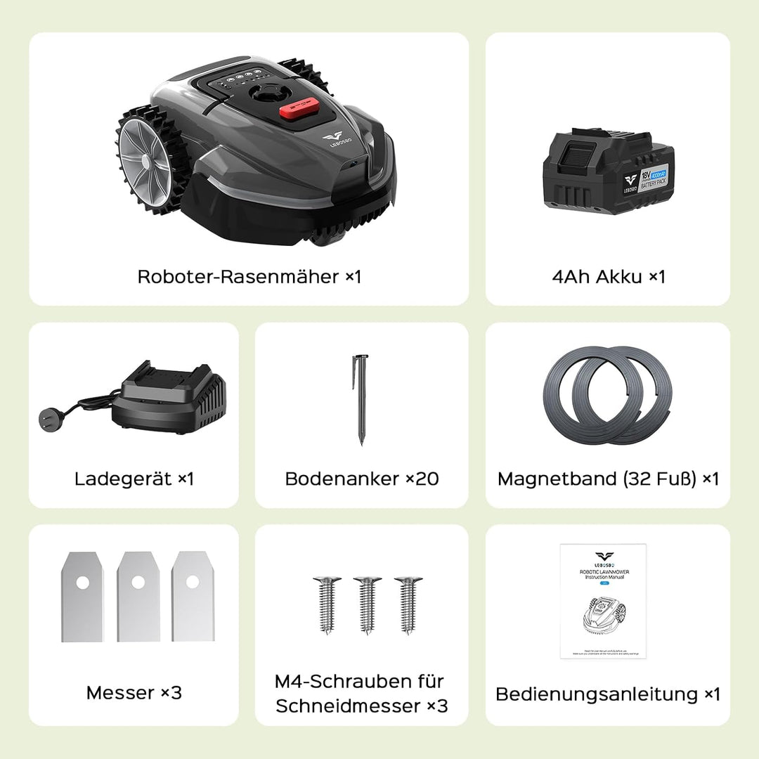 V3 Mähroboter ohne Begrenzungskabel, KI-Visionsnavigation, 150+ Hinderniserkennung, App-Steuerung, b