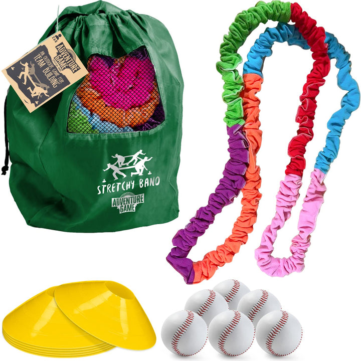 Original Cup Stretchy Band® | Team Building | Spiel Dehnbare Bänder | Stoffgummi | Ziehen | Kooperat