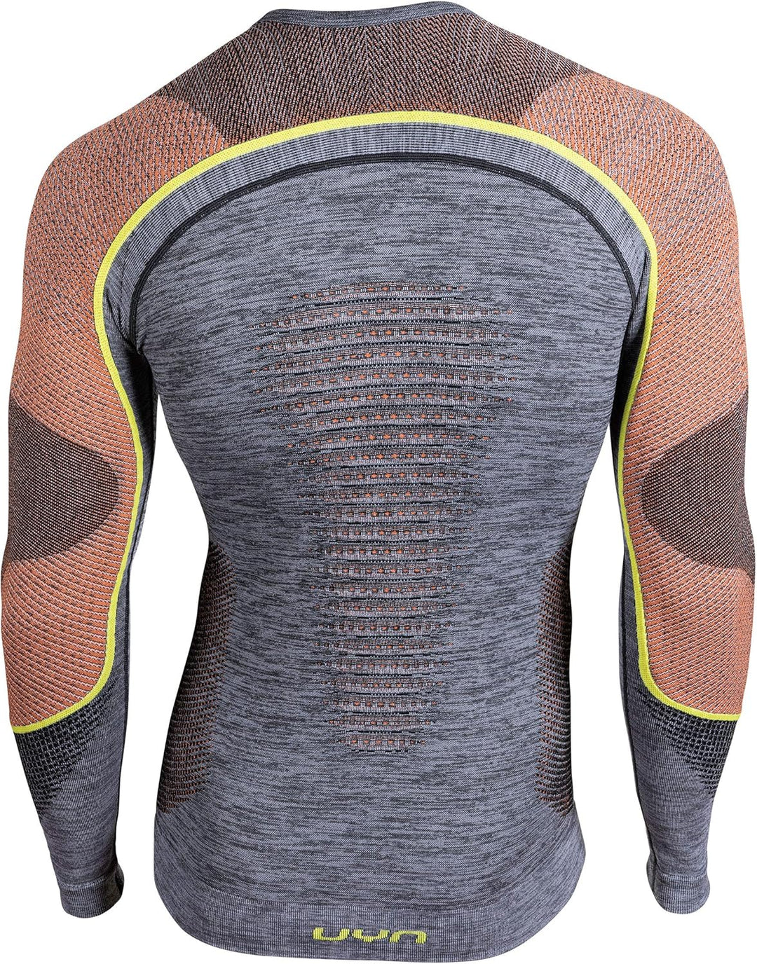 UYN Herren Unterhemd Ambityon UW Unterhemd, Black Melange/Orange/Yellow, S/M, U100015