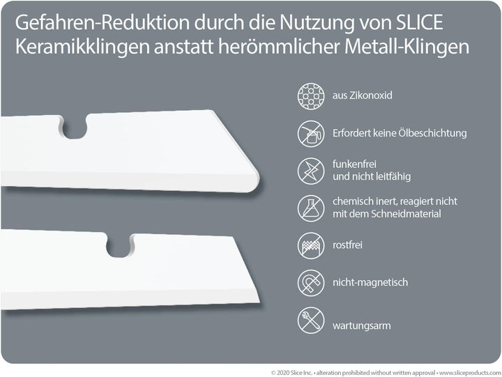 SLICE 10560 | sicheres Cuttermesser | Keramikklinge | Finger-freundlich | Profi Sicherheitsmesser |