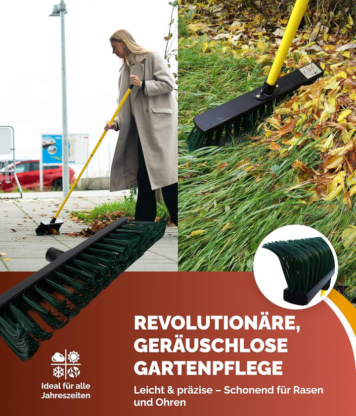 Laubrechen – Innovativer Rechen für Wiesen, Rasen & Gras. Superleicht, Top-Handling und leise! Kein