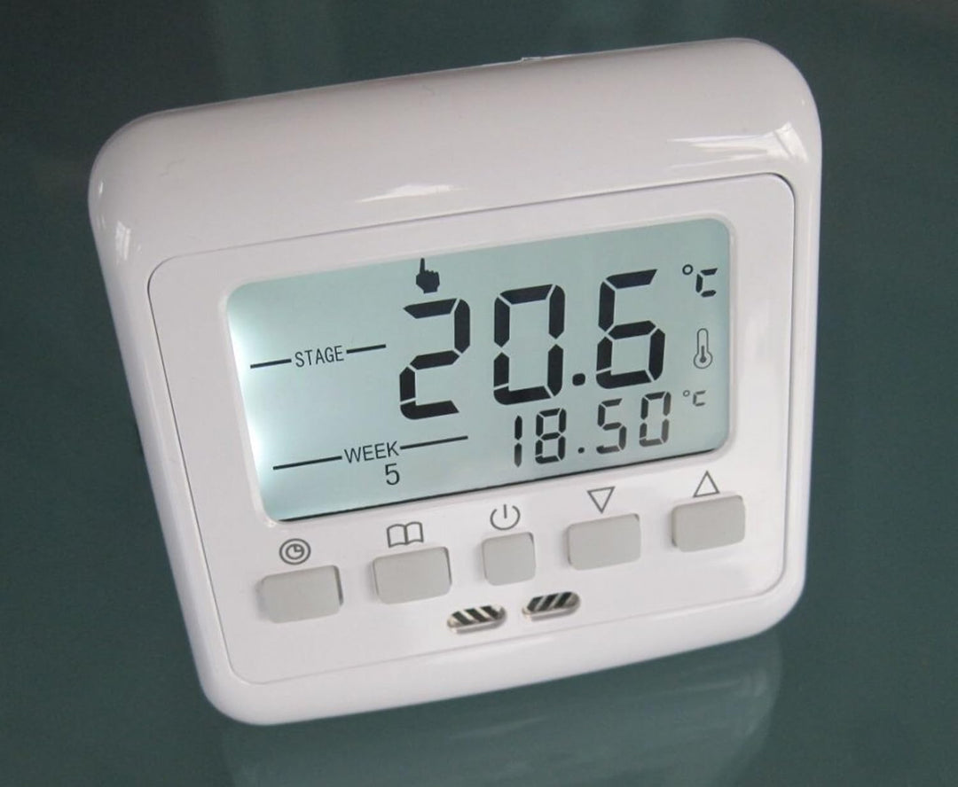 SM-PC®, Raumthermostat Thermostat programmierbar Digital weisse Hintergrundbeleuchtung #831