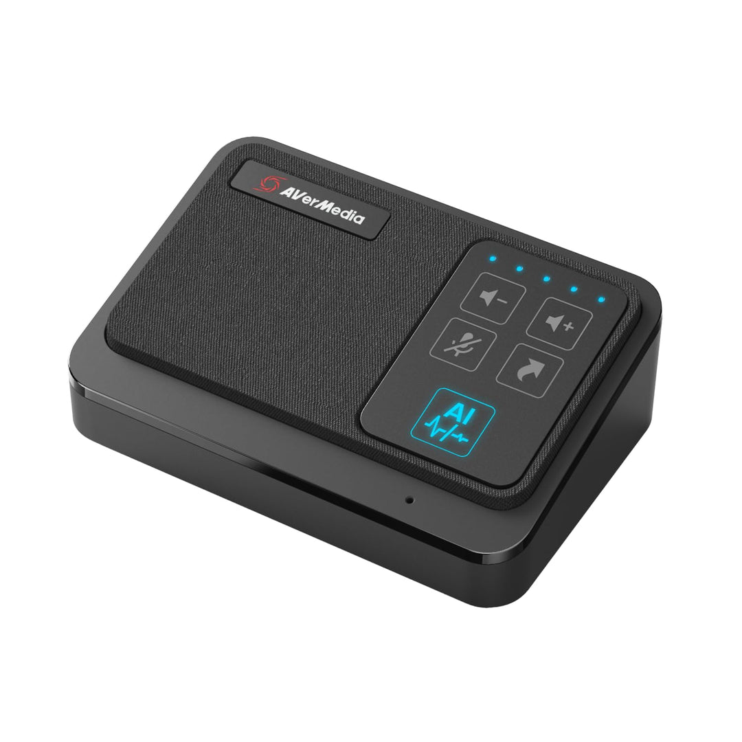 AVerMedia AS311 tragbarer USB-Konferenzlautsprecher mit Mikrofon – KI-Geräuschreduzierung, Echounter
