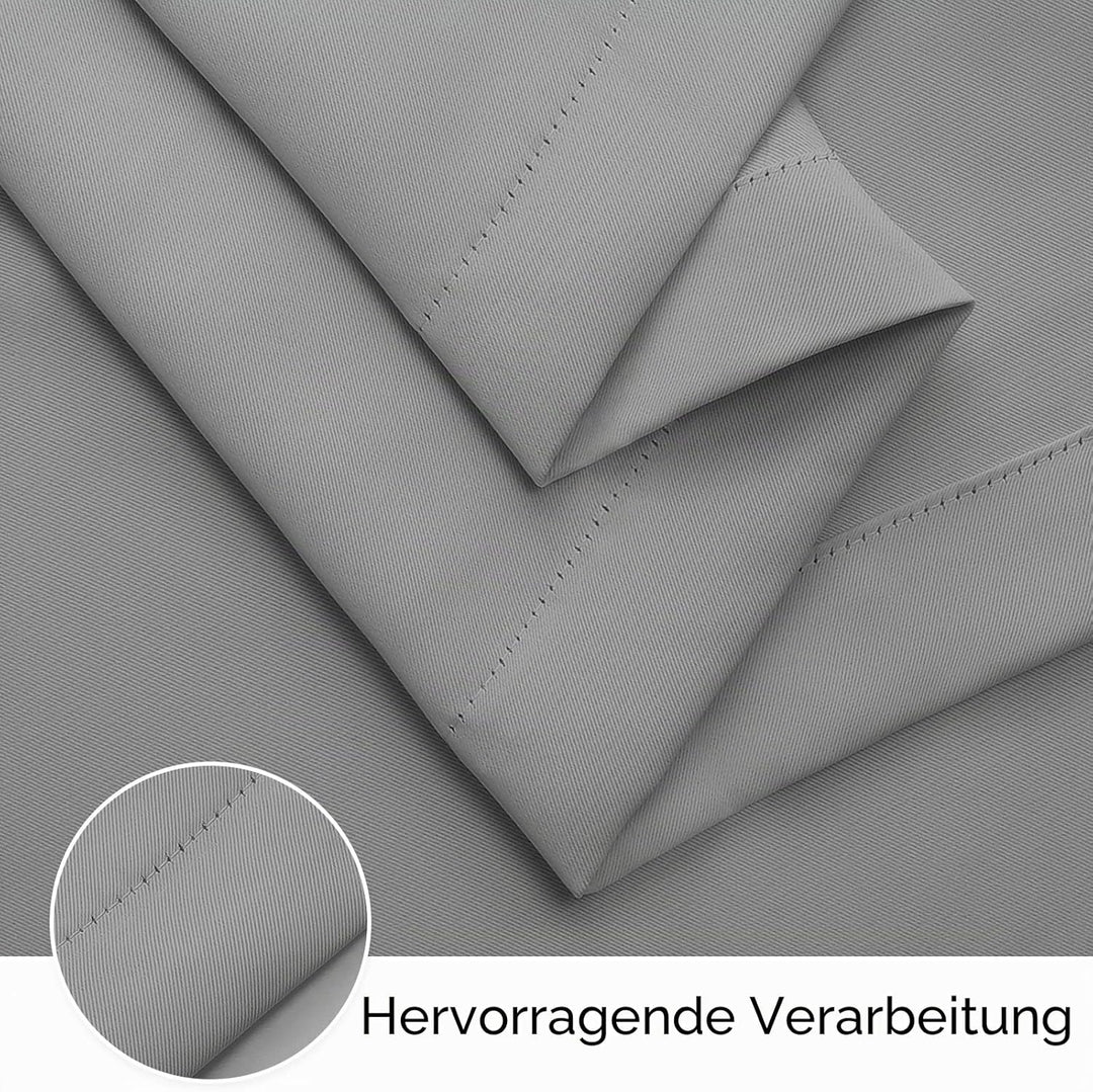 Outdoor Vorhang Wetterfest, Outdoor Vorhänge Wasserdicht mit Ösen Oben und Unten, Sichtschutz Sonnen