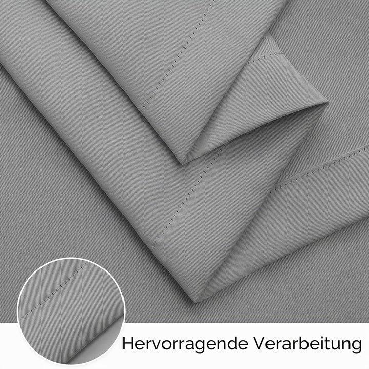Outdoor Vorhang Wetterfest, Outdoor Vorhänge Wasserdicht mit Ösen Oben und Unten, Sichtschutz Sonnen