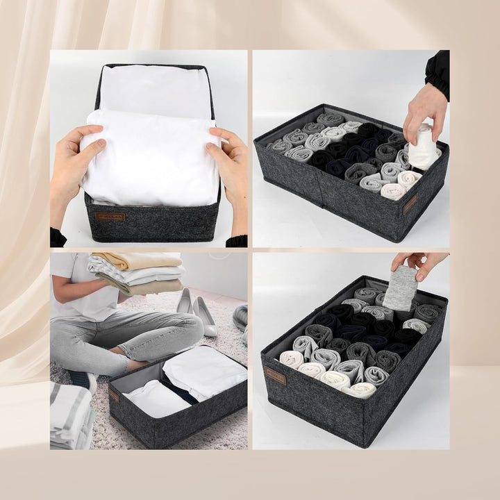 Schubladen Organizer by MEKAA® - Für Kommode & Kleiderschrank - 3er-Set - Passend Für MALM - Schubla