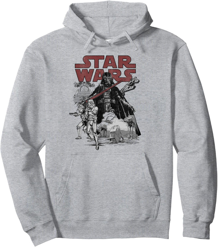 Star Wars Darth Vader Sketched Portrait Logo Pullover Hoodie