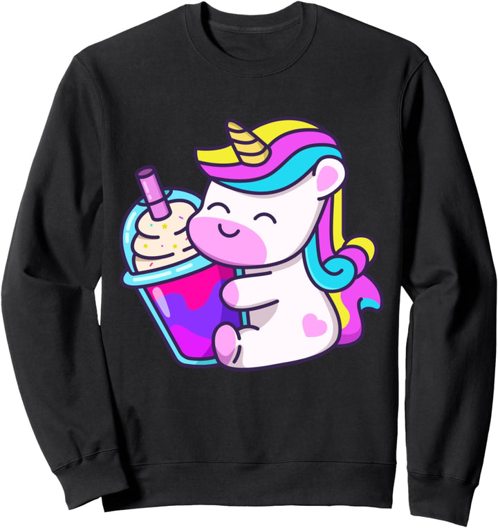 schönes Regenbogen Einhorn Sweatshirt