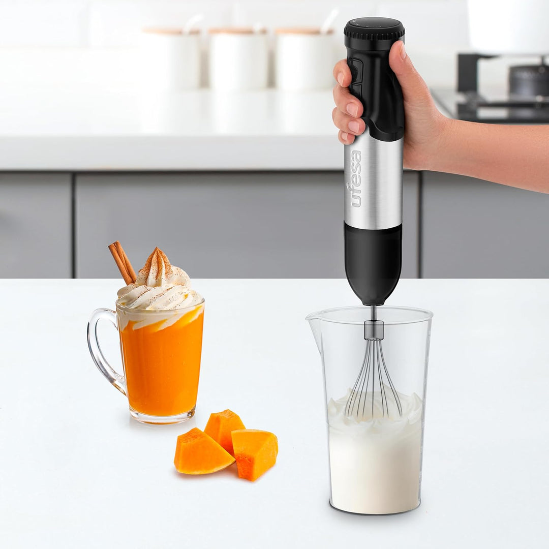 Ufesa Galaxy Max Stabmixer, Leistung 1500 W, 24 Geschwindigkeitsstufen + TURBO, 4 hocheffiziente Kli