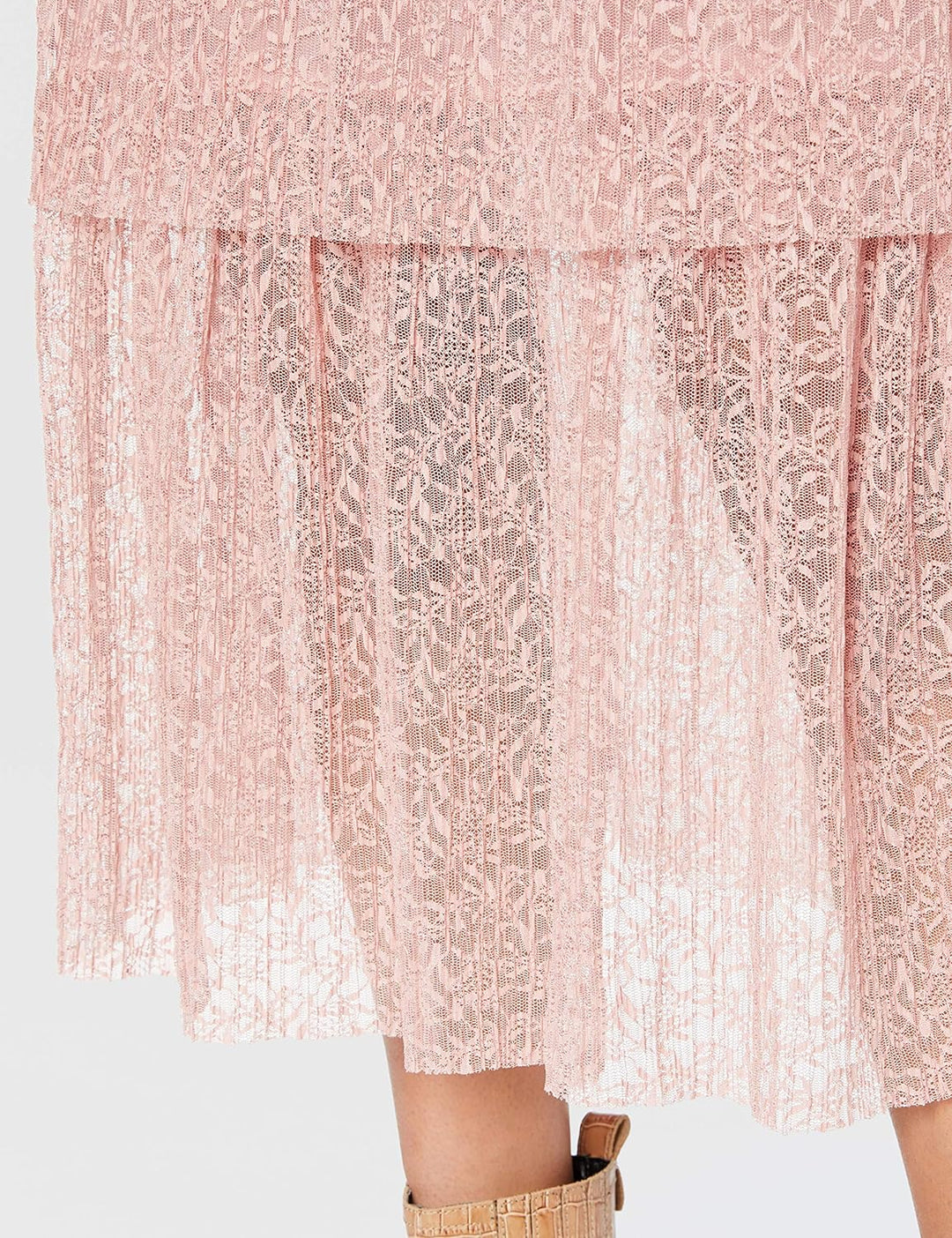 Miss Selfridge Petite Damen Blush Lace Tiered Skirt Rock, 10