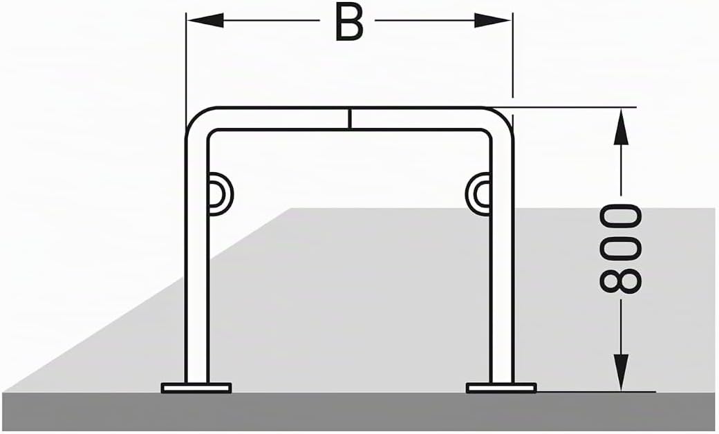 Fahrradanlehnbügel Trust 11, 3er Pack, zum Aufdübeln | 750mm | mit Ringösen | Fahrradständer für 2 F