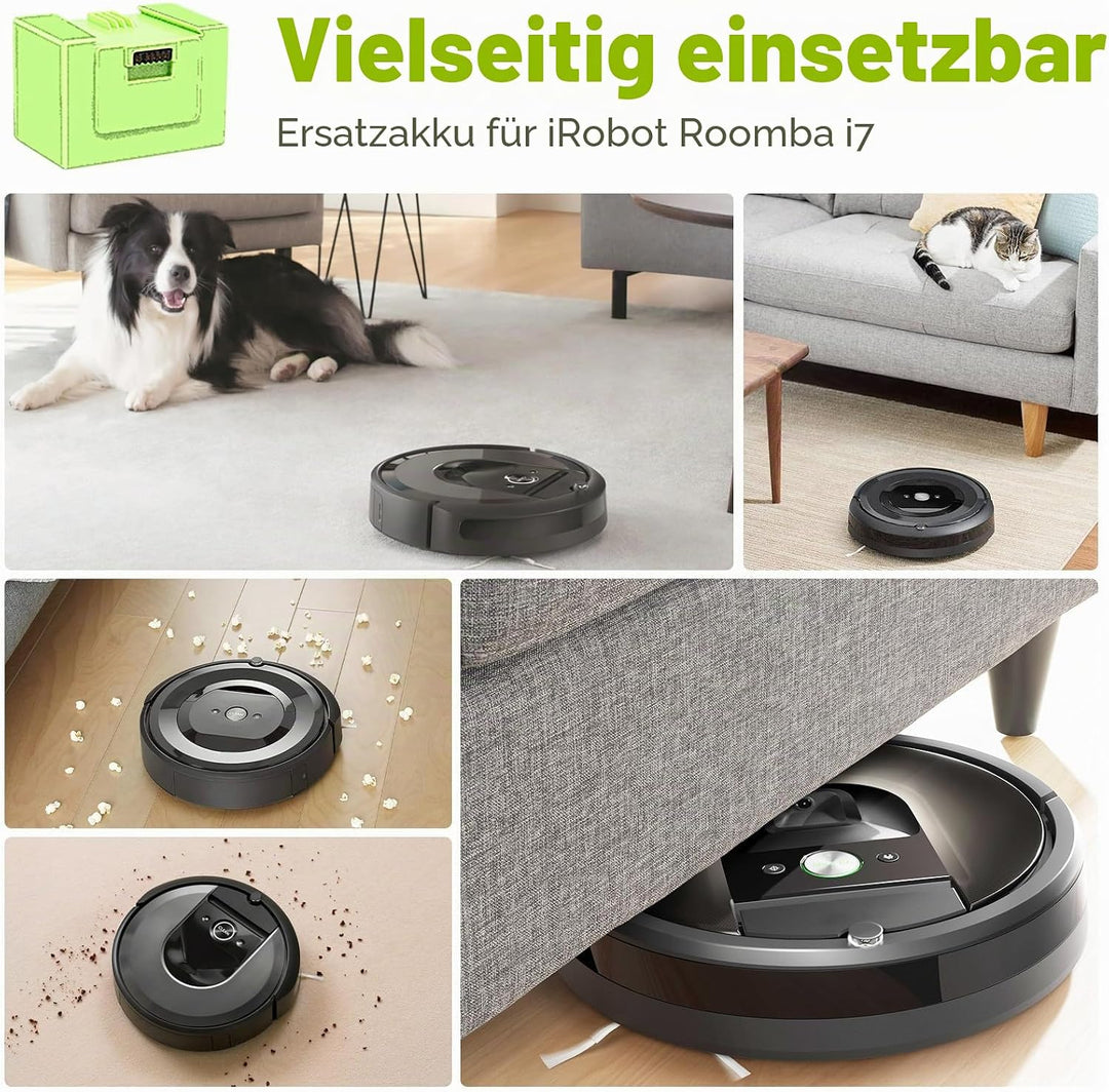 5000mah i7 Akku-Ersatz für iRobot Roomba i3 i3+ i4 i4+ i7 i7+ E5 E6 Serie i3 3150 i3+ 3550 e5 5150 e