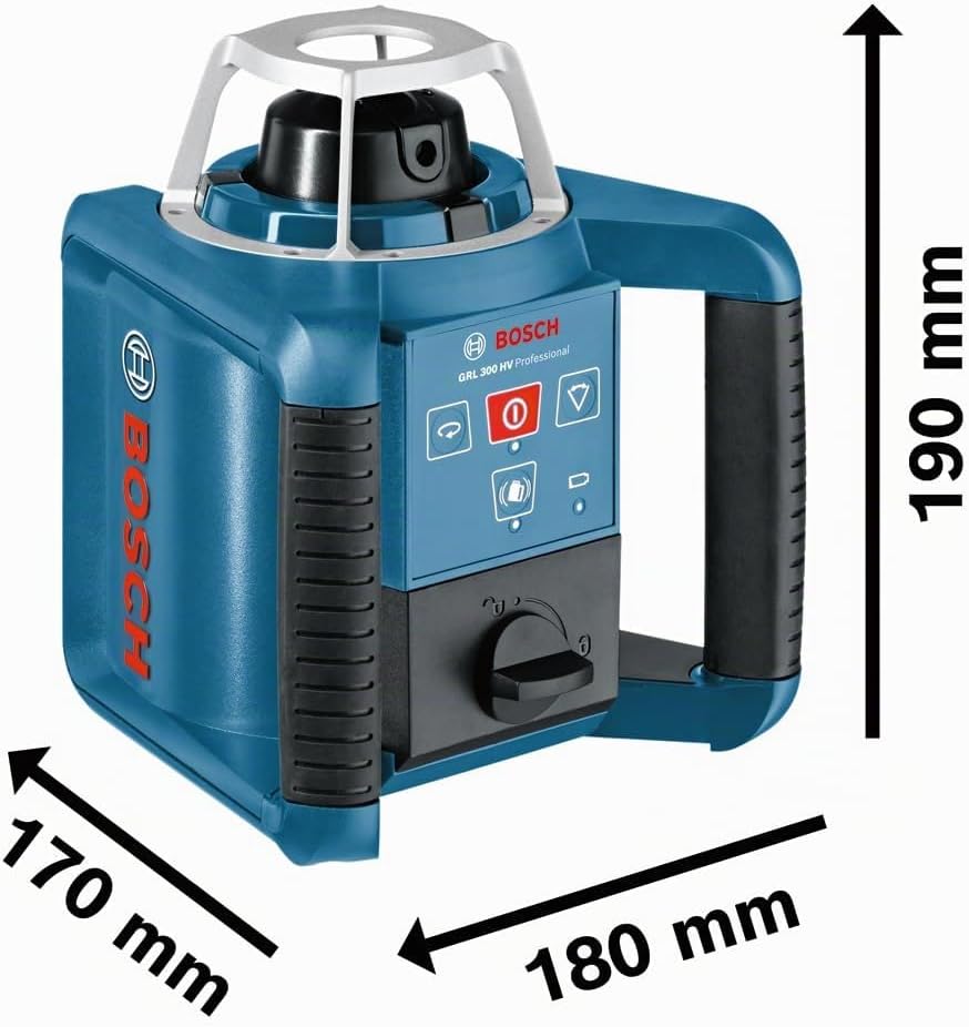 Bosch Professional Rotationslaser GRL 300 HV (roter Laser, Laserempfänger LR 1, Arbeitsbereich: bis