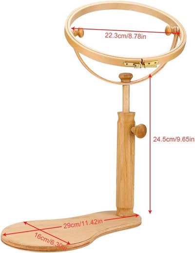 Stickerei Ständer Hoop Einstellbare Holz Stickrahmen Kreis Holzrahmen Kreuzstich Rack Stand Sewing T