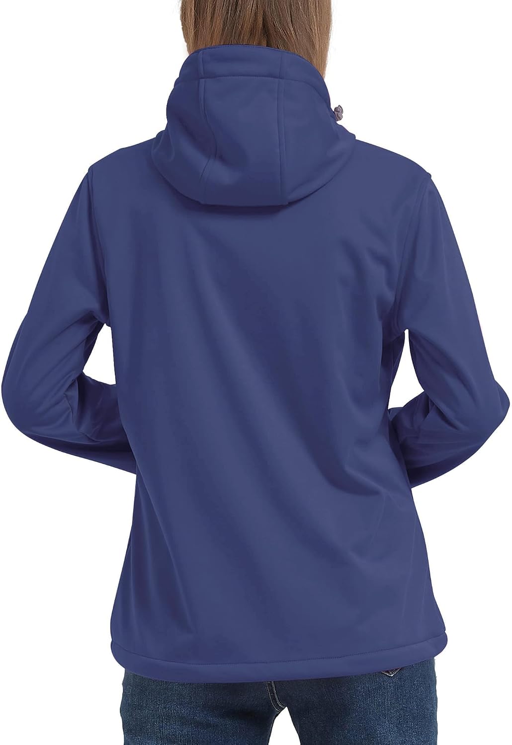 Damen Softshelljacke Wasserdichte Atmungsaktive Leichte Fleece Kapuze Übergangsjacke Laufen Wanderja