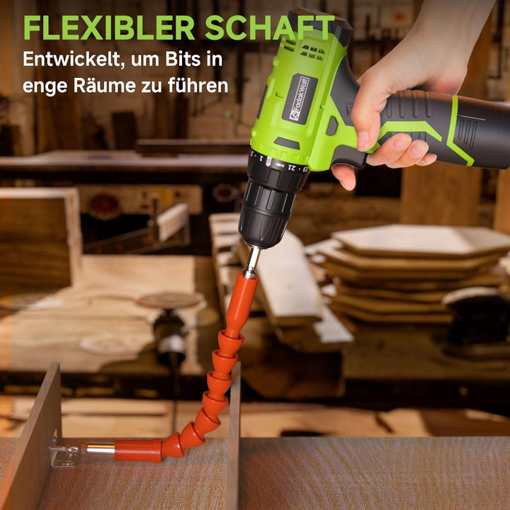 Akkuschrauber Klein, Akku Bohrmaschine 12V, FADAKWALT Mini Akkuschrauber mit 50-tlg Zubehör, 21+1 Dr