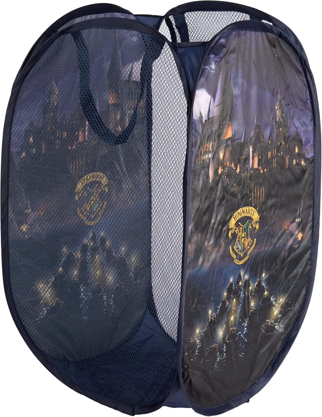 Harry Potter Hogwarts - Faltbarer Kinder POP-UP Aufbewahrungskorb Kinderzimmer Wäschekorb Blau 36 x