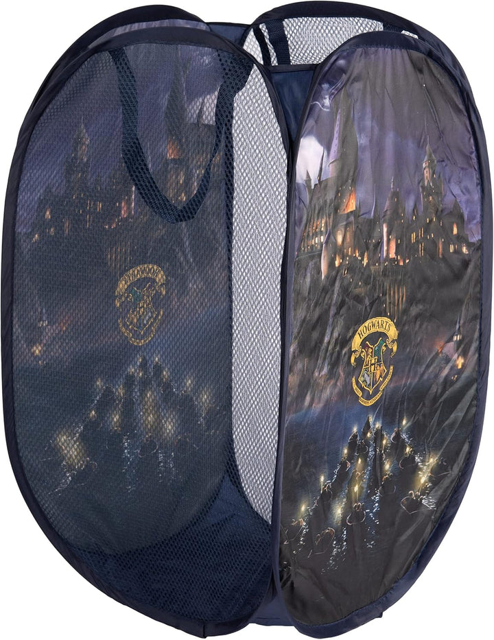 Harry Potter Hogwarts - Faltbarer Kinder POP-UP Aufbewahrungskorb Kinderzimmer Wäschekorb Blau 36 x