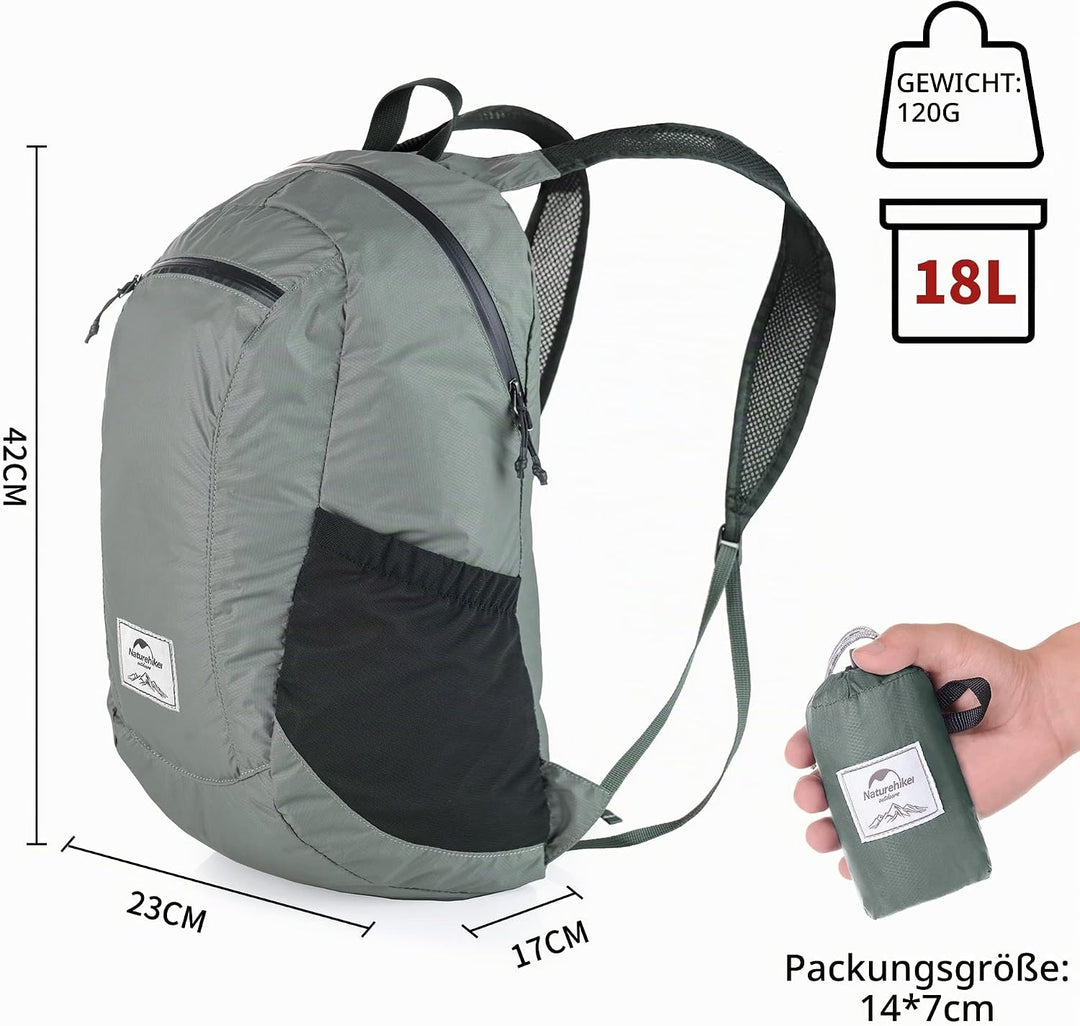Naturehike Ultra Leichtes Packbar Wasserdicht Wandern Daypack, Kleiner Rucksack Dauerhaft Handliche