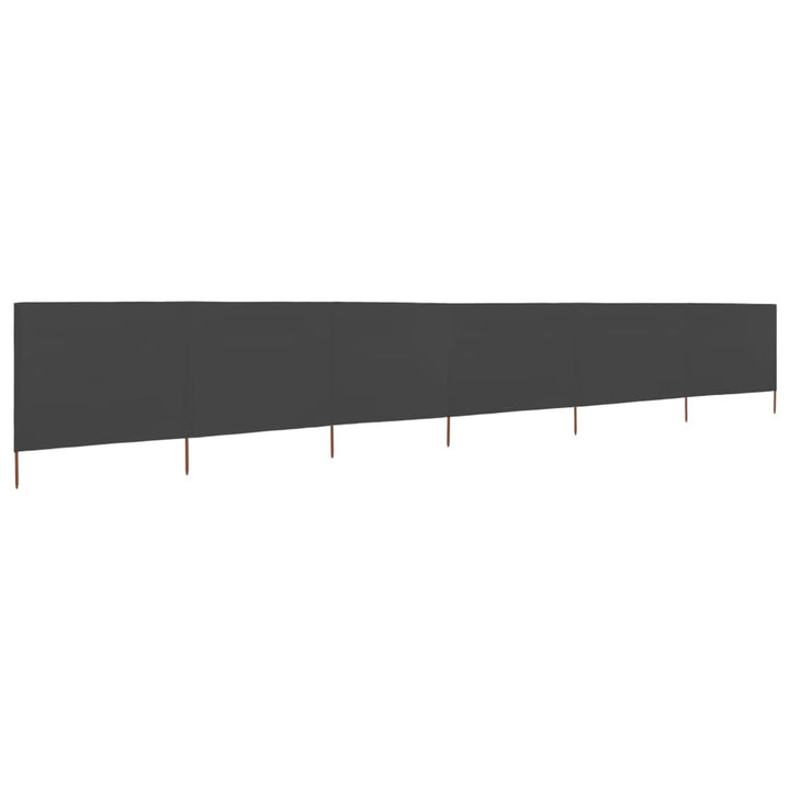 Windabweiser 800x80cm Grau - Faltbarer Vliesstoff & Holzpfahl Windschutz für grosse Flächen Model445
