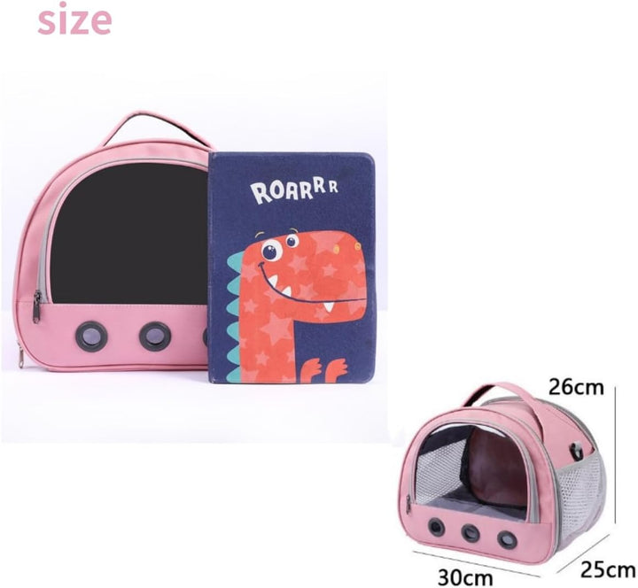 SOONHUA Tragetasche für kleine Tiere, tragbare Meerschweinchen- Tragetasche mit transparentem Fenste