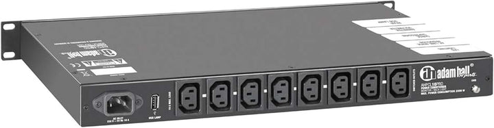 Adam Hall 19" Parts PCL 10 PRO - Power Conditioner mit Volt- und Amperemeter, Display und Rack-Beleu