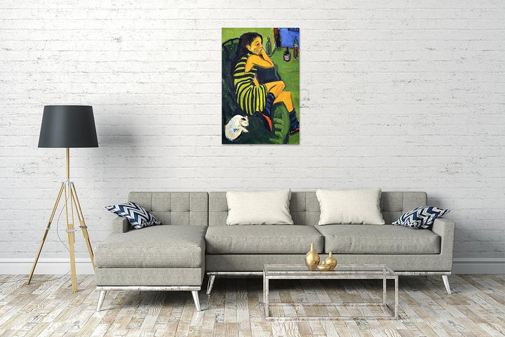 Printed Paintings Leinwand (60x80cm): Ernst Ludwig Kirchner - Artistin Marzella 60x80 cm, 60x80 cm
