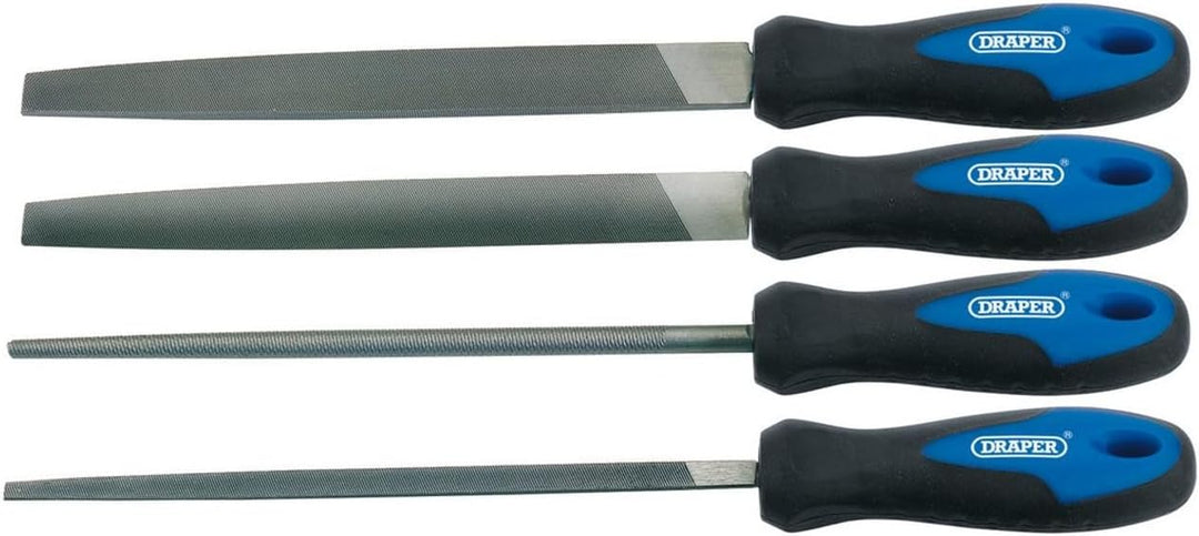 Draper 44961 Feilen- und Raspel-Satz mit Softgrip-Griff 200 mm, 8-teilig Single, Single