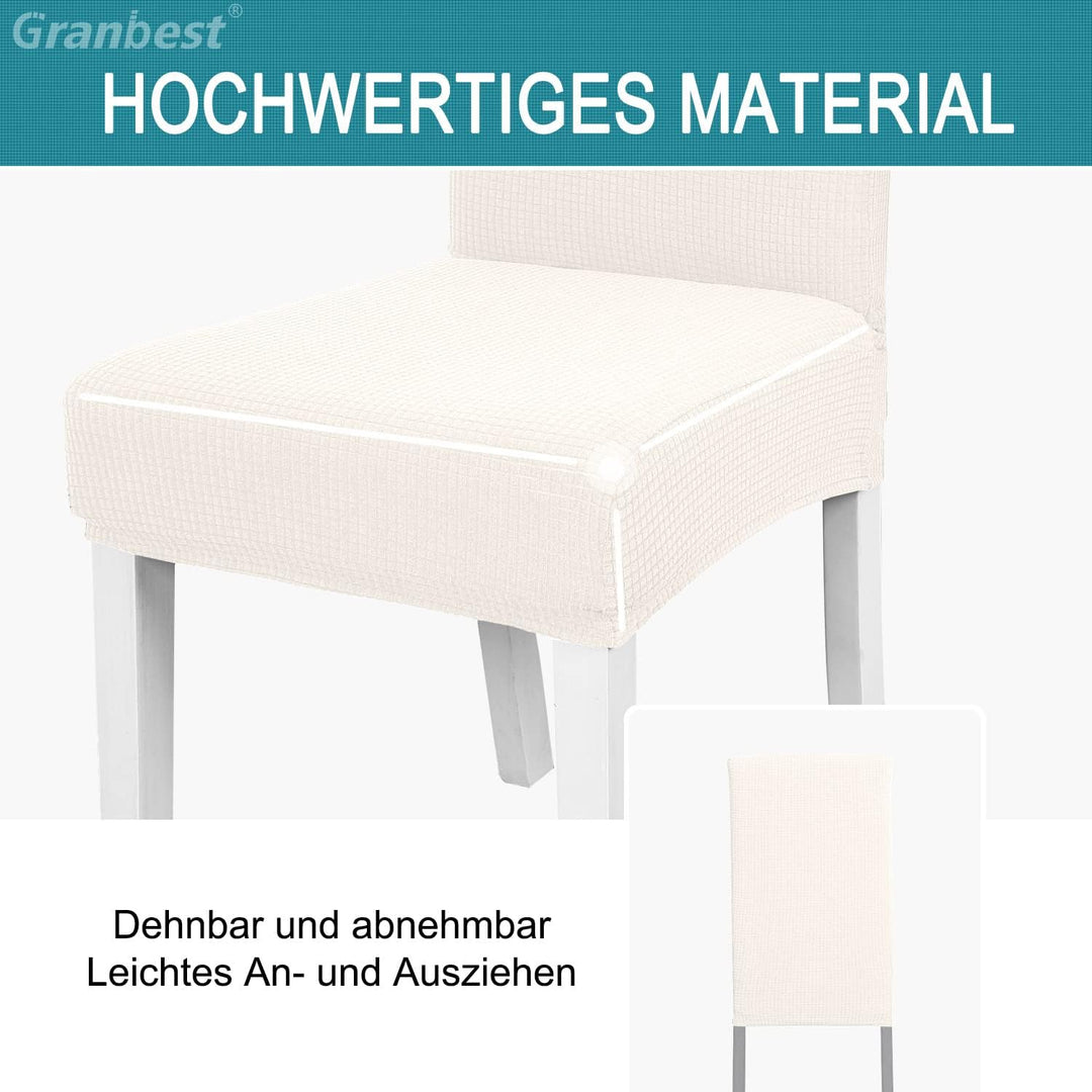 Granbest Premium Wasserdicht Esszimmerstuhl Abdeckungen Satz Von 6, Elastische Hohe Zurück Stuhlhuss
