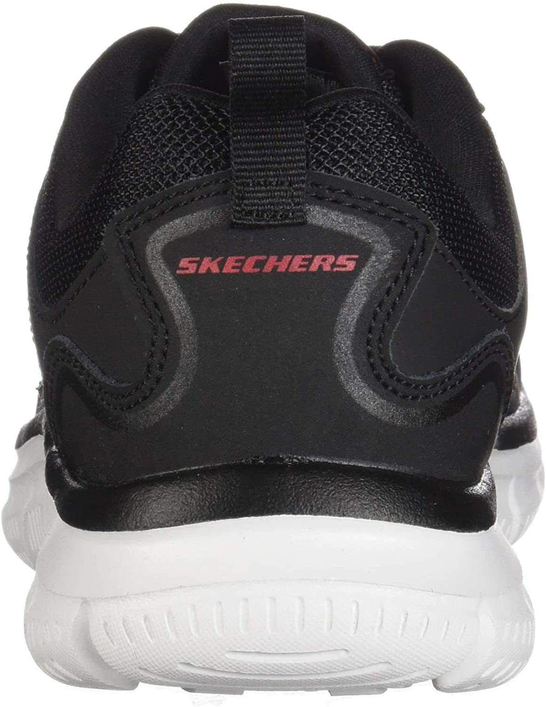 Skechers Herren Sneaker Sportschuhe 39 EU Black Leather Mesh Pu Red Trim, 39 EU Black Leather Mesh P