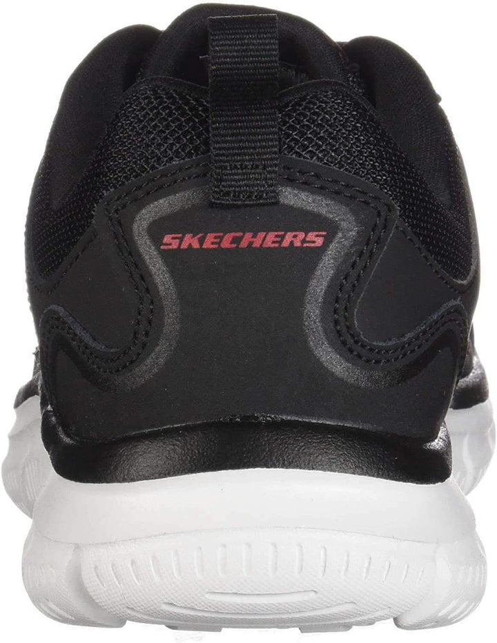 Skechers Herren Sneaker Sportschuhe 39 EU Black Leather Mesh Pu Red Trim, 39 EU Black Leather Mesh P