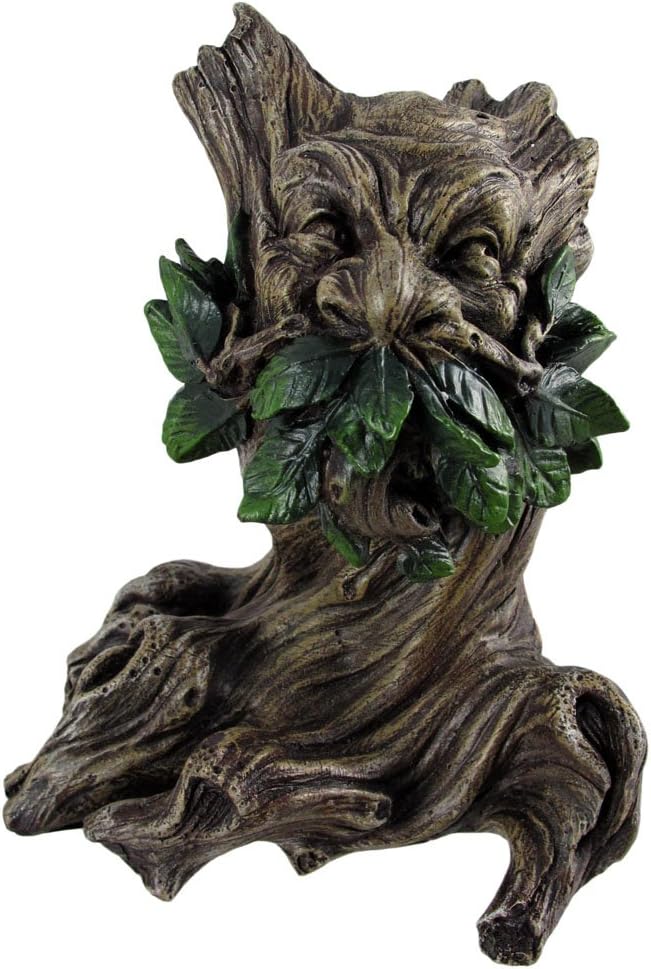 Green Man Baummann Greenman Deko Buchstützen Statue Figur Baum Man