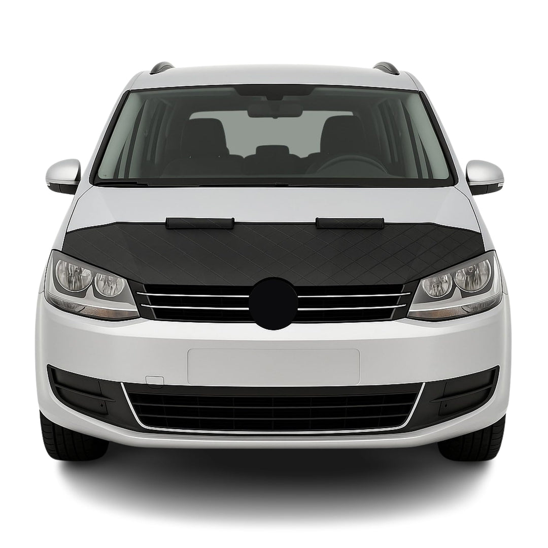 OMAC Schwarz Halb Haubenbra Steinschlagschutz Bonnet Bra kompatibel mit VW Sharan 2010-2015 Diamond