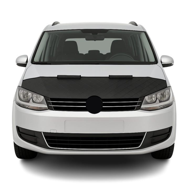 OMAC Schwarz Halb Haubenbra Steinschlagschutz Bonnet Bra kompatibel mit VW Sharan 2010-2015 Diamond