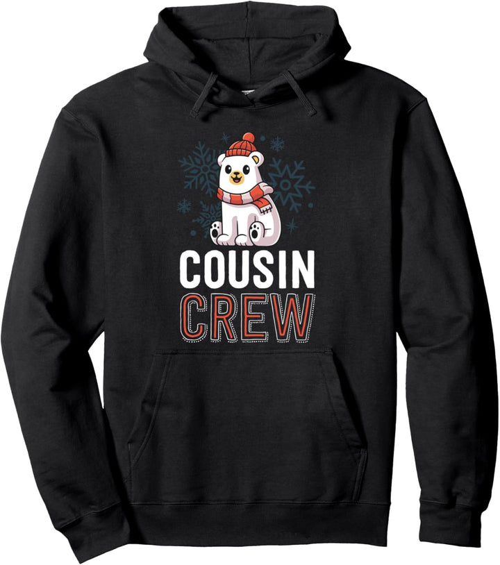 Cousin Crew Christmas Shirts For Kids Matching Polar Bear Pullover Hoodie