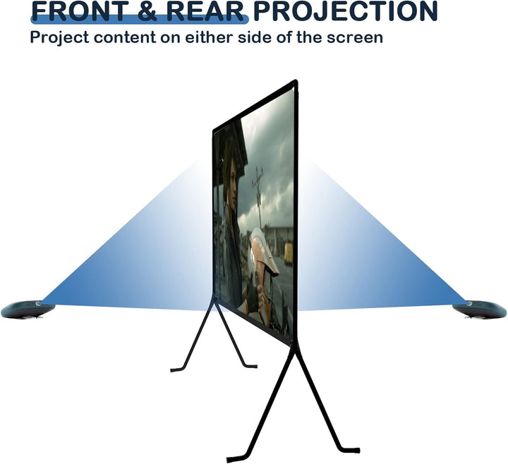 Beamer leinwand(120 "), Projektion Leinwand mit 16: 9 HD-Faltbarer Innenprojektion im Freien, Videop