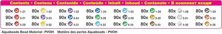 Aquabeads 31995 Perlmuttperlen Nachfüllpack - Nachfüllset & 31520 Glitzerperlen - Nachfüllset Nachfü