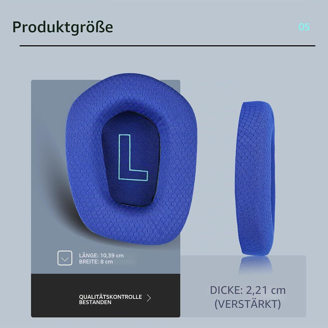 Atmungsaktives Netzgewebe Ersatz-Ohrpolster für Logitech G733 & G335 Gaming Headset - Optimale Klang