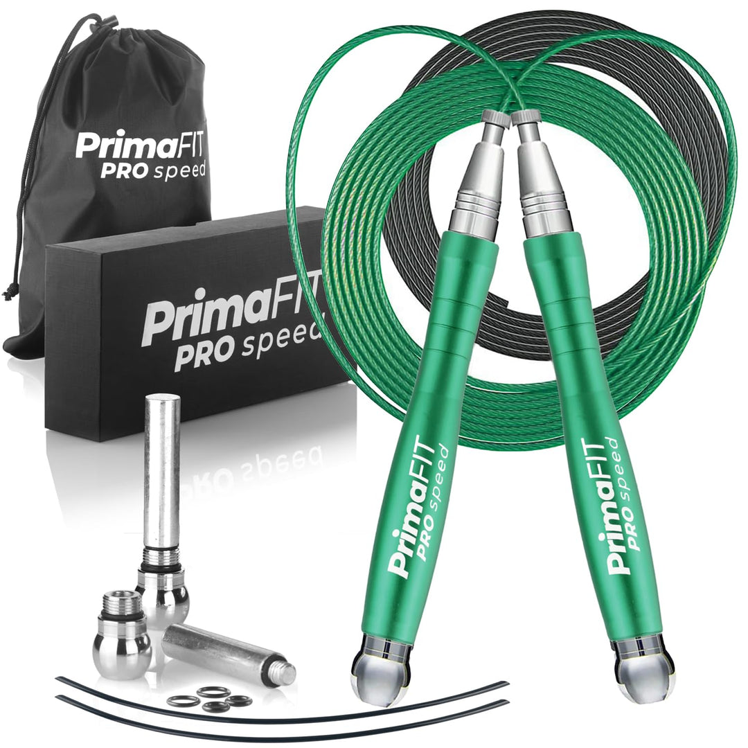 PrimaFIT Springseil Erwachsene Fitness Pro Speed Jump Rope 3m Seilspringen Verstellbar Mit Gewichten
