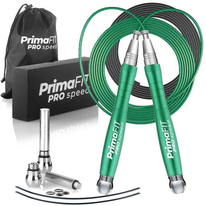 PrimaFIT Springseil Erwachsene Fitness Pro Speed Jump Rope 3m Seilspringen Verstellbar Mit Gewichten