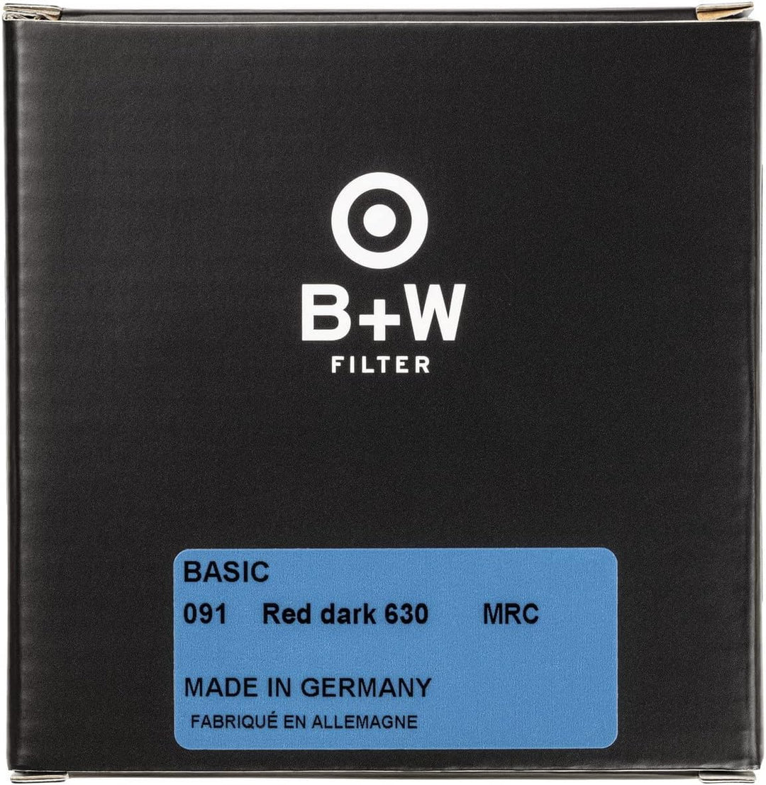 B+W Rotfilter dunkel 091 MRC Basic 105mm (16x vergütet, Professional)