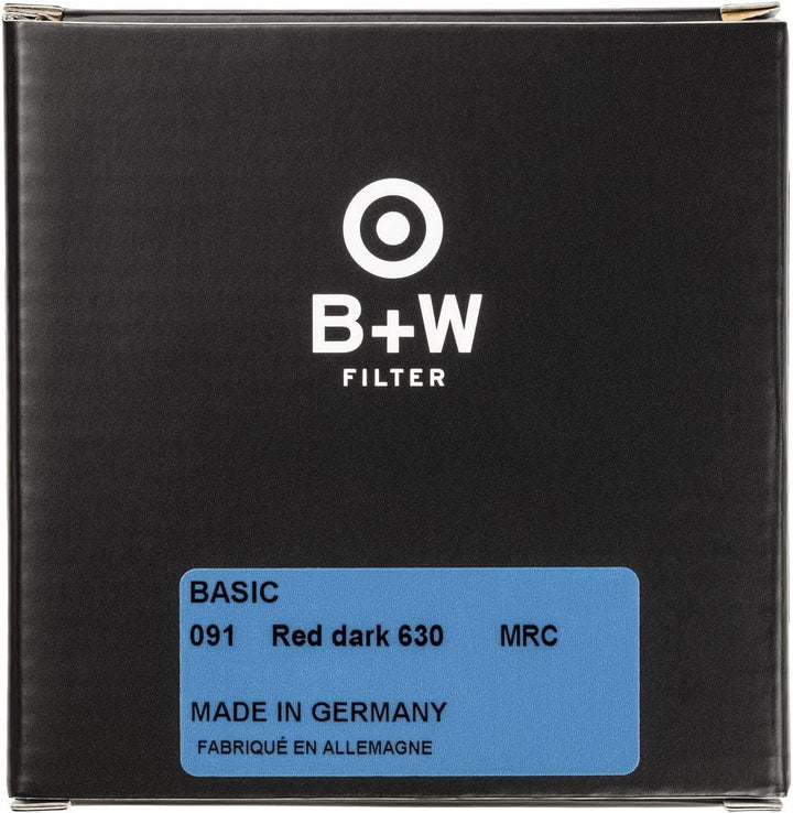 B+W Rotfilter dunkel 091 MRC Basic 105mm (16x vergütet, Professional)