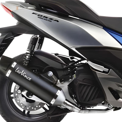 Auspuffanlage LeoVince Komplettanlage SBK NERO, Edelstahl schwarz, Carbon Kappe für Honda Forza 125