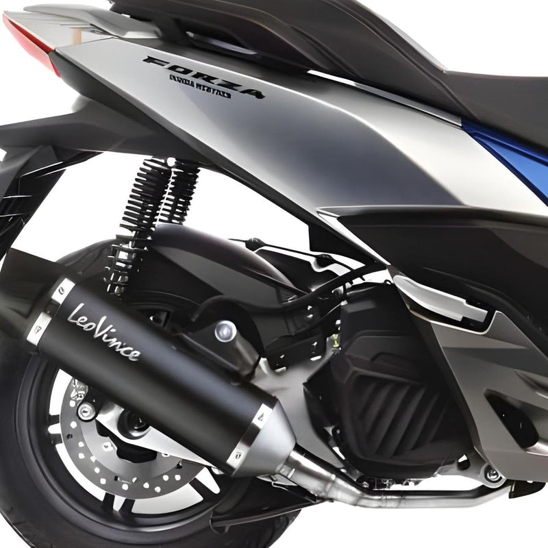 Auspuffanlage LeoVince Komplettanlage SBK NERO, Edelstahl schwarz, Carbon Kappe für Honda Forza 125