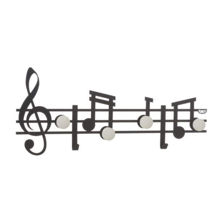TREBLE CLEF AND NOTE SET OF 3 COAT HANGERS ITALIAN DESIGN - BLACK by Artiemestieri