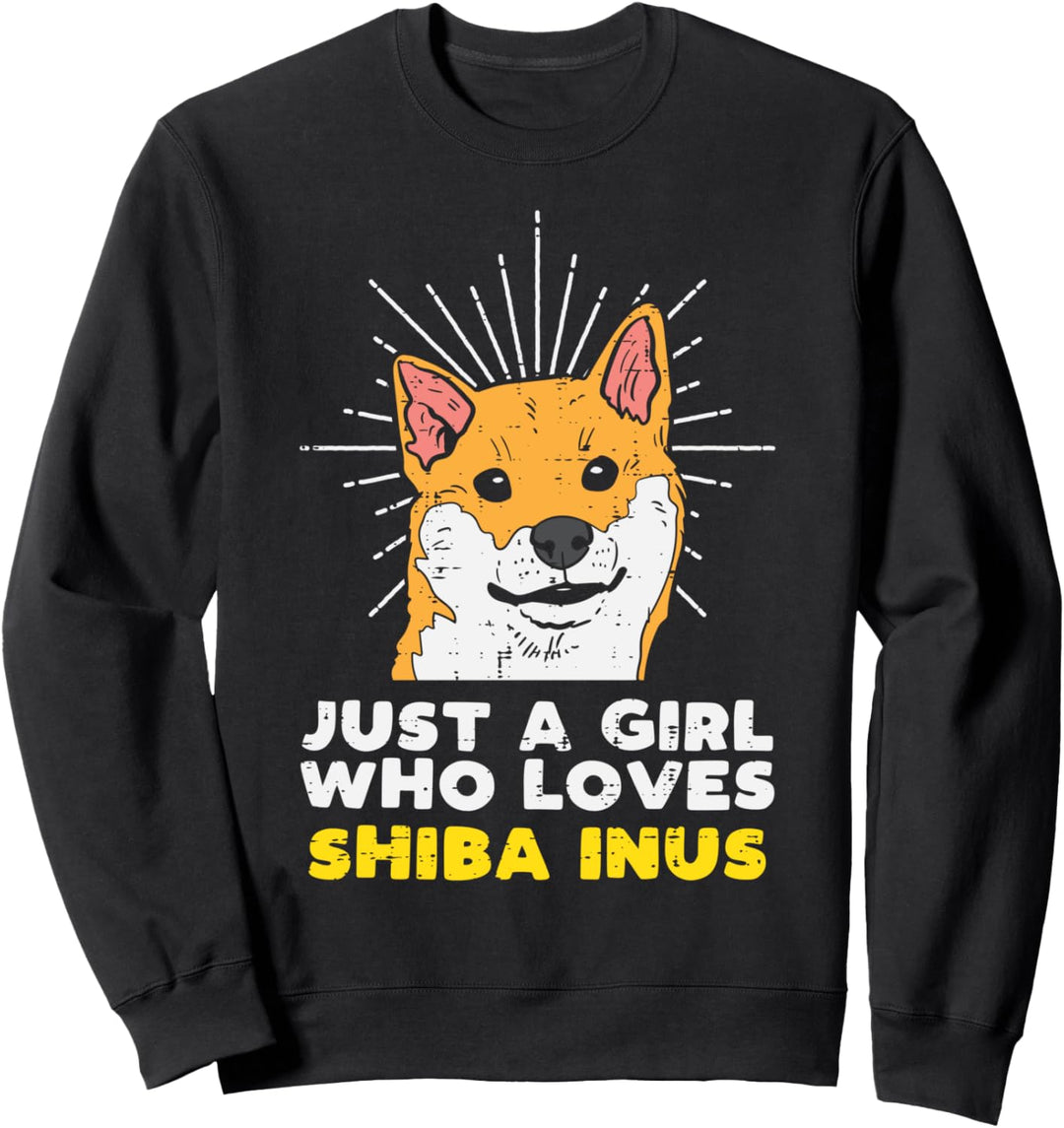 Just A Girl Who Loves Shiba Inus Kawaii Akita Dog Lover Gift Sweatshirt
